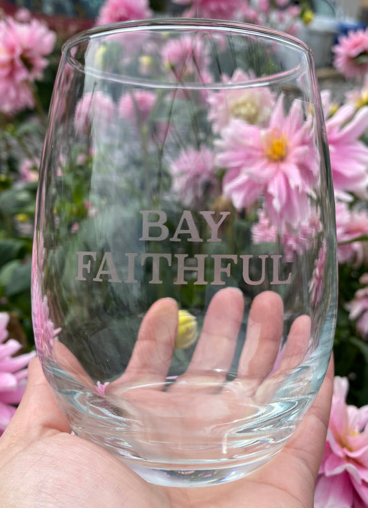 Bay Faithful Wine Glass